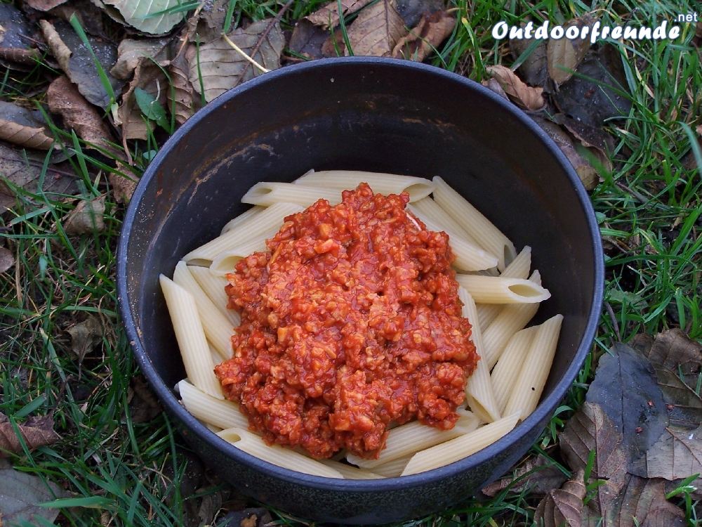 Bild Vegetarische Soja Bolognese mit Nudeln